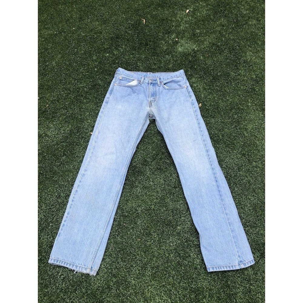 Vintage Levis Men's 505 Blue Denim Jeans Regular Fit Straight Size 31x32